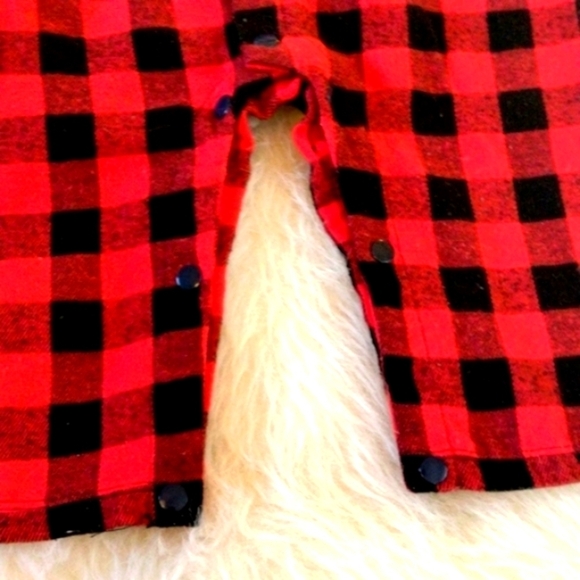 Baby Red Plaid One Piece - Picture 3 of 4